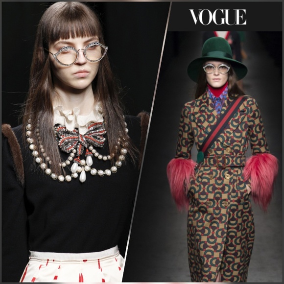 🍒NIB🍒 GUCCI RUNWAY SUNGLASSES SWAROVSKI CRYSTAL - Picture 5 of 8